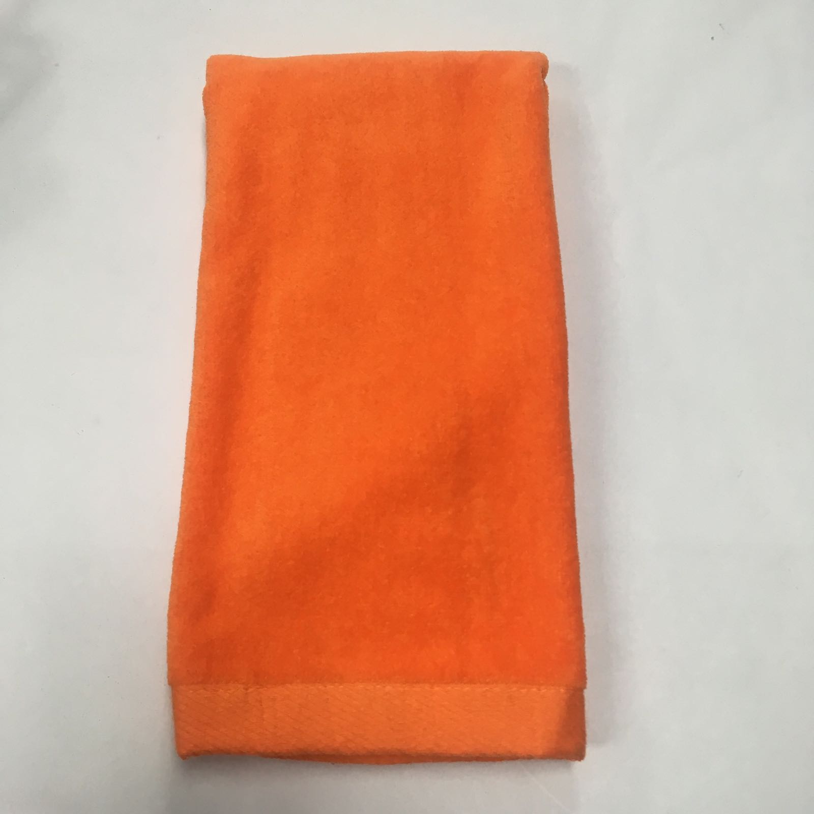 Terry Velour Orange Hand Towel